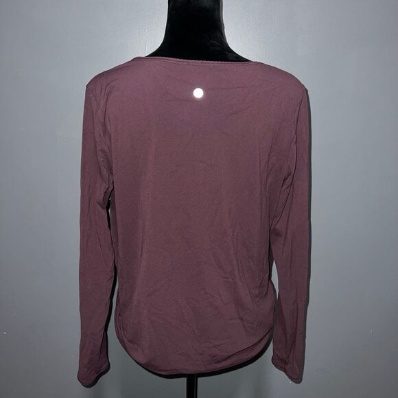 Lululemon Iconic Wrap Plum Purple Womens 8 Luon Pullover - Picture 5 of 6